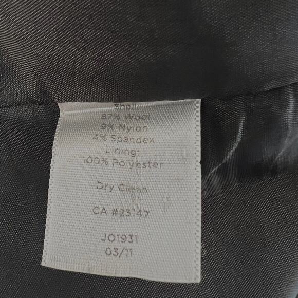 Talbots Womens Wool Blend Blazer Size 16 Light Gray Short Lined Pocket Flaps - Picture 5 of 6